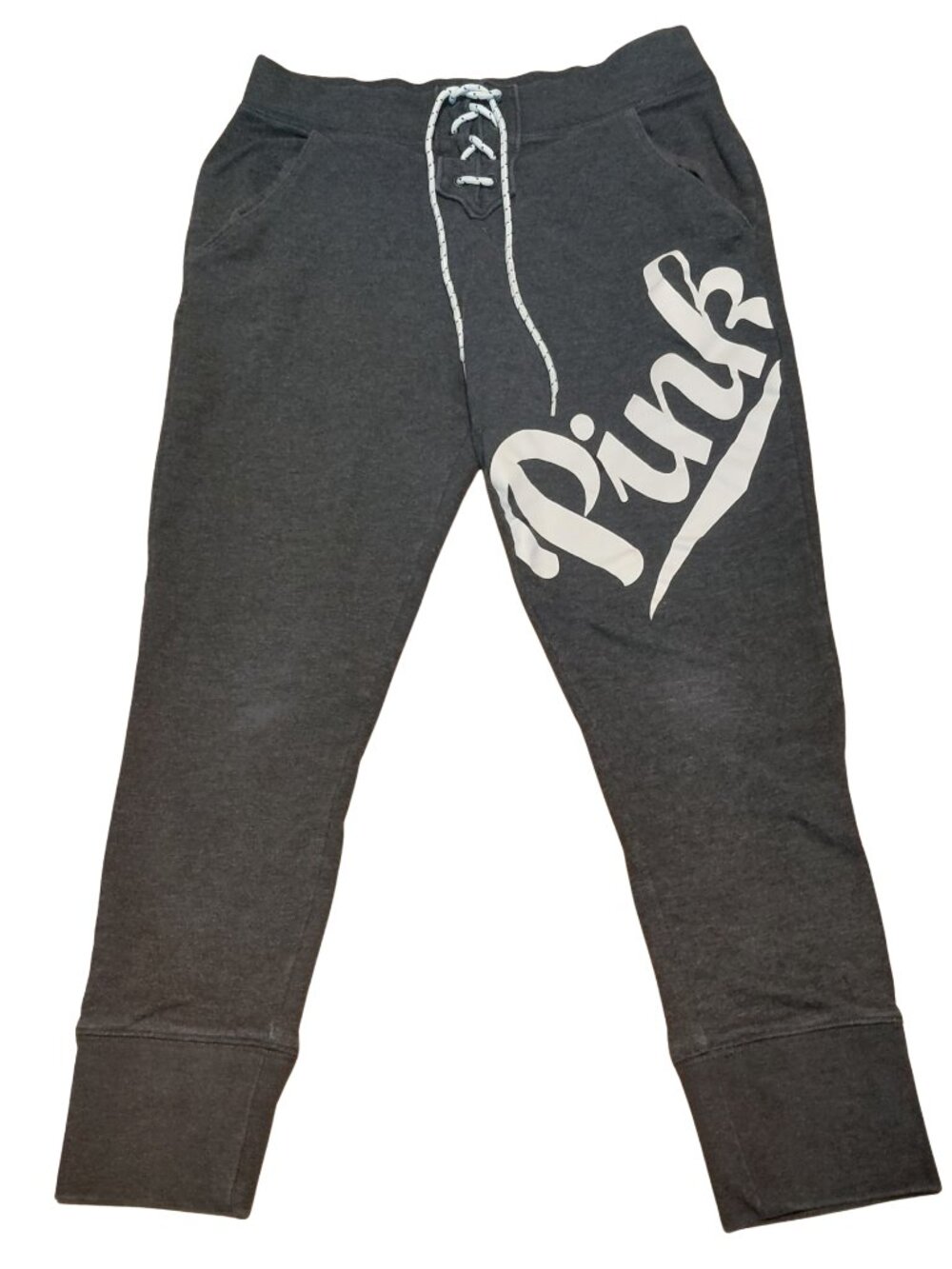 Pink by Victoria's Secret Black Logo Joggers Women's Size Medium